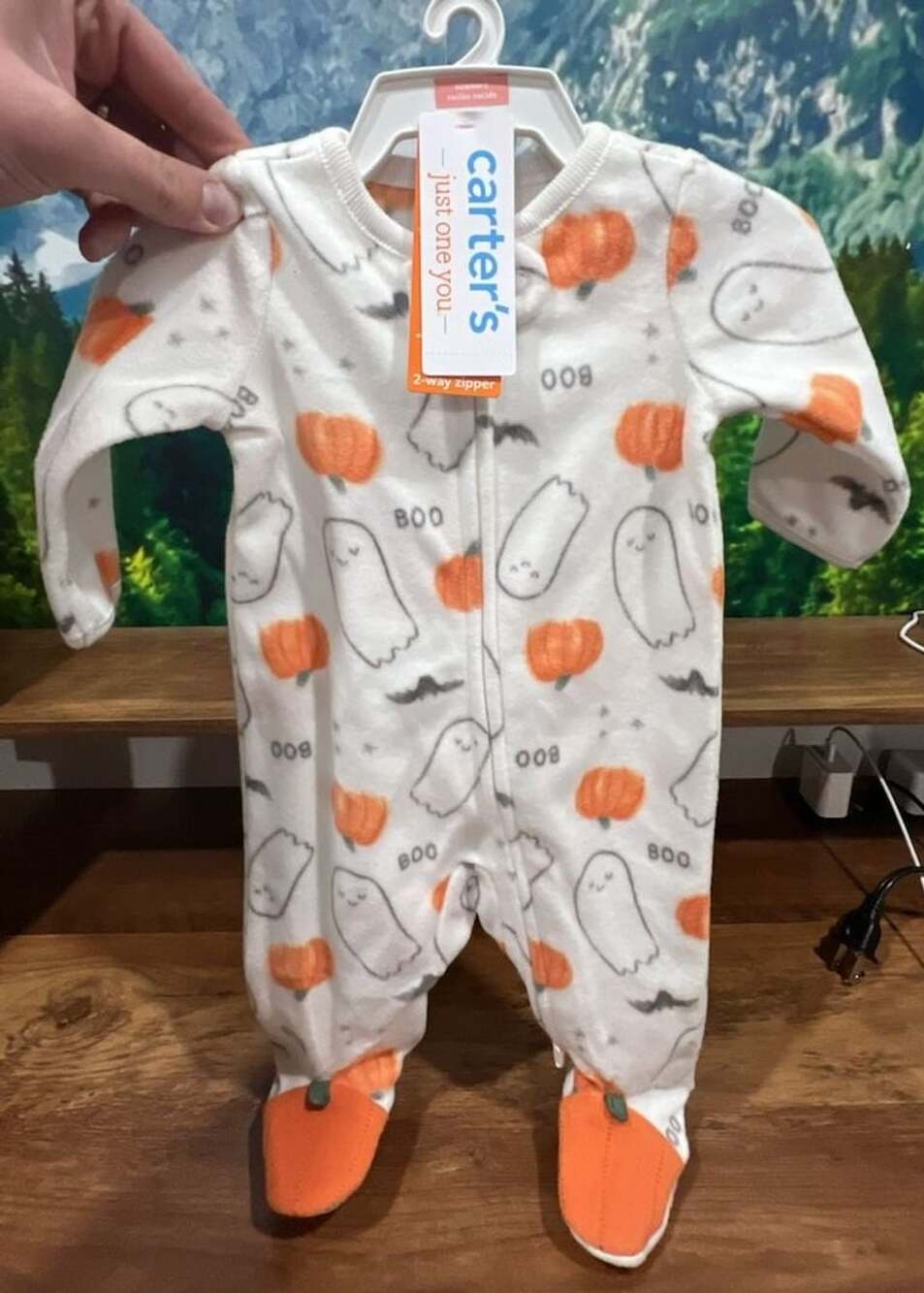 Carter's Just One You Newborn Halloween Pumpkins and Ghosts Footed Sleep N' Play